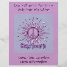 Peace Sun Capricorn Personalized Flyer