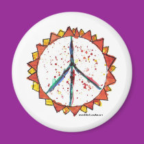Peace Sun Magnet magnets