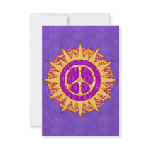 Peace Sun Spiral Invitations
