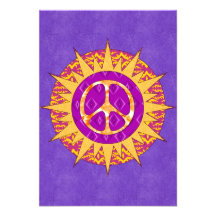 Peace Sun Spiral Invitations