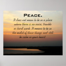 Peace Sunset Posters