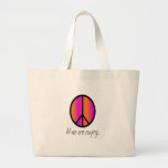 Peace Symbol "All we are saying" Tote Bags