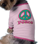 Peace Symbol Dog Tees - Pink pet clothing