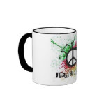 peace symbol, For The Irony mugs