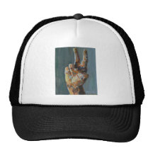 Peace symbol hand hats