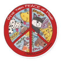 Peace Symbol-Humane Sticker