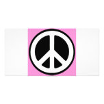 Peace Symbol  in Pink! photo cards