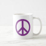 Peace Symbol - Purple Mugs