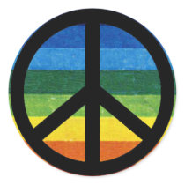 peace symbol rainbow sticker