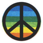 peace symbol rainbow stickers