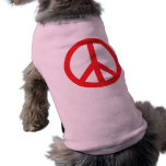 Peace Symbol - Red pet clothing