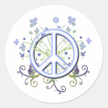 Peace Symbol Round Stickers
