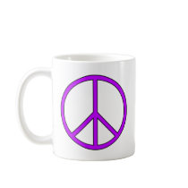 Peace Symbol Sign Love Hippie Anti War Protest Coffee Mugs