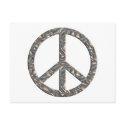 PEACE symbol  - SILVER postcards