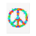 Peace Symbol Tie Dye Ink 7 postcards