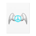 Peace Symbol with Wings postcards