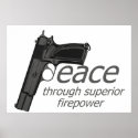peace through firepower posters
