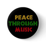 Peace Through Music Button
