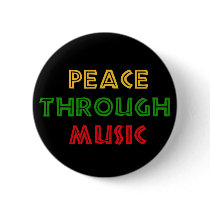 Peace Through Music Button