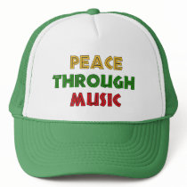 Peace Through Music Mesh Hats