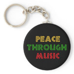 Peace Through Music keychains