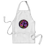 Peace - Tie Dyed Background aprons