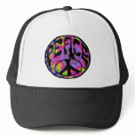 Peace - Tie Dyed Background hats