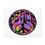 Peace - Tie Dyed Background postcards