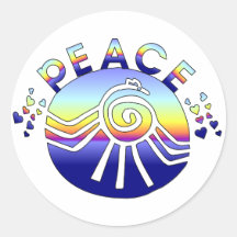 Peace Universe Round Stickers