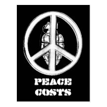 Peace & War (White) Postcard