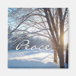 PEACE Winter Sunrise Design Magnets