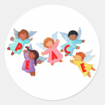 Peace with Angels Sticker