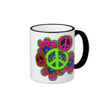 Peace With Flowers Mug