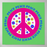 PEACE WITH FLOWERS posters