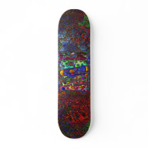 Peace Word Art Birds and Butterflies & Psychedelic Custom Skateboard