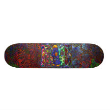 Peace Word Art Birds and Butterflies & Psychedelic Custom Skateboard