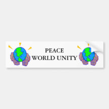 PEACE WORLD UNITY BUMPER STICKERS