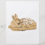 peaceful baby deer fawn personalized flyer