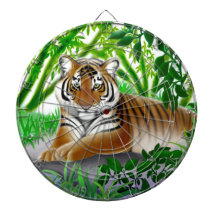 Peaceful Bengal Tiger Dart Board
