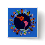 Peaceful Children around the World Button