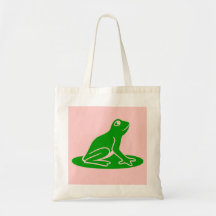 Peaceful Frog Canvas Bag