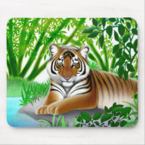 Peaceful Jungle Tiger Mousepad