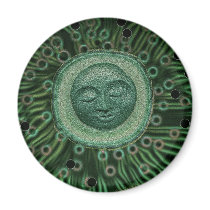 Peaceful Moon Fridge Magnets