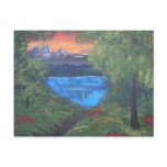 Peaceful Mountain Sunset postcards