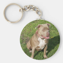Peaceful Pitbull Keychain