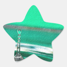 Peaceful  Raindrops Star Sticker