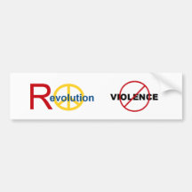 Peaceful Revolution - No Violence Bumper Stickers