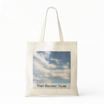 Peaceful Sky With Clouds Tote Bags