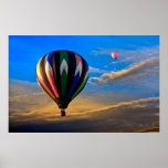 Peaceful Sunset Hot Air Balloons