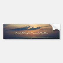 Peaceful Thoughts-sunset at sea. Bumper Sticker